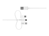 Deltaco - Lightning-Kabel - Usb Hann Til Micro-Usb Type B, Lightning, 24 Pin Usb-C Hann - 1 M - Svart