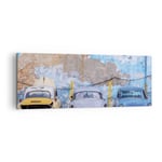 Impression sur Toile 140x50cm Tableaux Image Photo La Havane Ancien Voitures