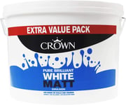 CROWN Matt Emulsion Paint 7.5L Pure Brilliant White