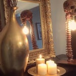 Spooky Skeleton Lamp With 3D LED Made Of Human Spine High Quality Resin