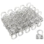 Crochets Magnétiques en Plastique Transparent Pour Le Réfrigérateur, la Cuisine, Le Bureau, Le Tableau Blanc, Le Tableau D'Affichage 26mm x 19mm x 38mm - 2kg Pull - Pack de 50