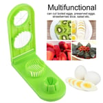 (Green)Egg Slicer Dual Function Vegetables Cutter Kitchen Gadgets For Home Co