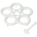 Vhbw - Compartiment à &339ufs compatible avec Vorwerk Thermomix TM5, TM6, TM31 robot de cuisine - Pour 5 &339ufs, 12,2 cm, blanc