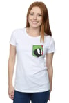 Marvin The Martian Face Faux Pocket Cotton T-Shirt