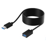 SABRENT Rallonge USB 3.2, câble d'extension USB mâle A vers femelle A (3M) super vitesse 5Gbps pour PS5, PS4, pc gamer, clé USB, clavier, scanner, hub USB, disque dur externe, et plus (CB-3010)