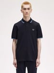 Fred Perry Twin Tipped Regular Fit Polo Shirt, Hntgrn/Loyst/Lwg