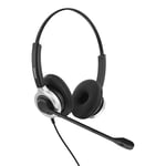 Deltaco Office USB stereoheadset, Teams och Webex-kompatibel, 1m