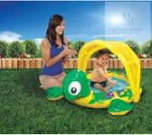 Banzai Jr Shady Time Turtle Pool, Multi-Colour Inflatable Baby Pool