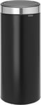 Brabantia 30L Kitchen Touch Bin - New Matt Black/Matt Steel, Removable Lid, FPP