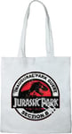 JURASSIC PARK TOTE BAG T-REX», REFERENCE : BWJUPAMBB001, BLANC, 38 X 42 CM