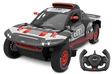 JAMARA Audi RS Q e-tron E2 1:14 2,4 GHz Porte Manuelle – Pare-Brise Transparent LED Voiture RC