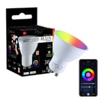 Ampoule led connectée ruva Smart GU10 5.5W rgb+cct 2700-6500K 345lm WiFi Tuya Smart Edo Solutions