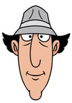 FoxyPrinting Inspector Gadget Celebrity Cardboard Party Face Mask Fancy Dress