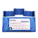 Pura Flushable Moist Toilet Tissue Wipes, 14 x 40 wipes per pack (560 Wipes) 100% Plastic Free, 99% Water Washlets, Certified Fine to Flush Biodegradable, Compostable, Vegan, Gentle, Clean, Wet Wipes