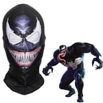 Halloween Venom Cosplay Full Head Mask Maskeradfest Fancy Dress Up Huvudbonad Kostymrekvisita (FMY) Black