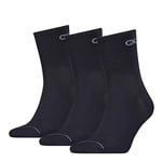 Calvin Klein Men's Short Sock, Navy, ONE Size (Pack of 3)