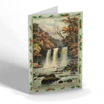 CHRISTMAS CARD Vintage Wales - The Hepsta Falls, Glyn Neath