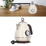 (White)Electric Water Kettle Temperature Display Retro Paint Electric Kettle SG