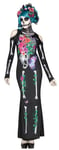 Fun World Beautiful Bones Sugar Skull Skeleton Adult Halloween Costume 118894