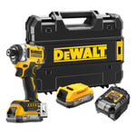 DeWALT DCF860E2T-GB 18V XR Brushless Impact Driver With 2x Powerstack Batteries