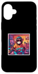 iPhone 16 Plus Fun Kid Monkey Playing Video Games Gamer Art Gift Graphic Case