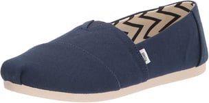 Toms Classic Navy Recycled Cotton Womens Espadrilles Slipons