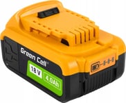 Green Cell Ptdw18v4, Batteri, Lithium-Ion (Li-Ion), 4 Ah, 18 V, Dewalt, Drill, Multi-Verktøy, Elektrisk Skrutrekker, Rotasjons Hammer, Sandpapir Holder