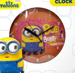 Bob Minions Movie Wall Clock Childrens Kids Toys Kevin Stuart Decor Bedroom