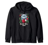 Roses Flowers British Blue British Shorthair Cat Zip Hoodie