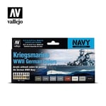 VAL71615 - AV Vallejo Model Air Set - Kriegsmarine WWII German Color