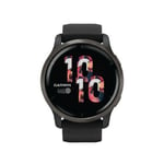 Garmin Venu 2 Stainless Steel Bezel  Black Case &amp; Silicone band/ Slate