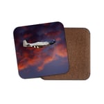 P1 Mustang Red Skies Coaster - US Airforce Pilot Sky Airplane Cool Gift #16309