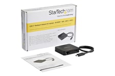 StarTech.com USB C Multiport Adapter, Portable USB-C Mini Dock 4K HDMI Video, Gigabit Ethernet, USB 3.0 Hub (1x USB-A 1x USB-C), USB Type-C Multiport Adapter, Thunderbolt 3 Compatible - USB-C Travel Dock (DKT30CHD) - dockingstation - USB-C / Thunderbolt 3