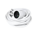 Rallonge électrique | Prolongateur électrique | Rallonge prise | Rallonge prise électrique | Rallonge 5m HO5VV|F 3g1.5 blanc 2P+T 16 AMP | 335251 Debflex