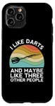 iPhone 11 Pro I Like Darts Cricket Dart 501 Beer Retro Funny Throwing Game Case