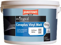 Johnstone's Covaplus Vinyl Matt Emulsion Brilliant White 10L for Walls&Ceilings