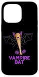 Coque pour iPhone 14 Pro Max Jeu de mots amusant en forme de chauve-souris vampire