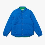 Lacoste Mens Regular Fit Reversible Quilted Overshirt in Blue material_cotton - Size 17 inch