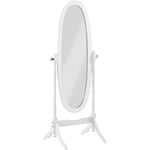 Miroir Psyché Charme sur pied bois blanc - Dim : l 59 x p 49.5 x h 150 cm