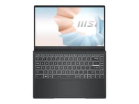 MSI Modern 14 B11M-056FR - Intel Core i5 1135G7 / 2.4 GHz - Windows 10 Home - Iris Xe Graphics - 8 Go RAM - 512 Go SSD NVMe - 14" 1920 x 1080 (Full HD) - Wi-Fi 5 - gris charbon