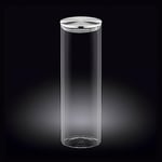 Wilmax WL-888520/A Boîte de conservation en verre borosilicate avec couvercle en acier inoxydable Capacité 2000 ml