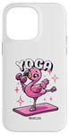 Coque pour iPhone 14 Pro Max Yoga Drôle Flamingo Mignon Fitness Entraînement Femmes Gym