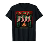 Christmas Stockings Hung by the Fireplace T-Shirt