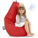 Pouf Poire Similicuir Outdoor Rouge Happers xl