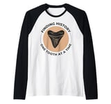 Shark Teeth Collector Fossil Hunting Paleontology Megalodon Raglan Baseball Tee