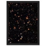 Artery8 Hubble Space Telescope Image A Look Into The Universe's Past Ultra Deep Field Near Infrared View Of Distant Galaxies Billions Of Light Years Away Artwork Framed A3 Wall Art Print