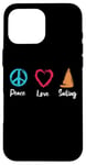 Coque pour iPhone 16 Pro Max Peace Love Sailing Captain Boat Sport