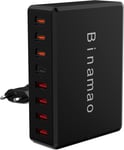 Chargeur Usb Multiple Binamao, 100w Chargeur Type C 8 Ports 4 Usb A+4 Type C Chargeur Rapide Usb,Chargeur Usb Pour Iphone 15 14 Pro 13 12,Ipad, Samsung,Galaxy S23 S22, Huawei, Téléphones Por[L1298]