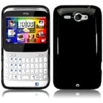 Bakskal HTC ChaCha Solid Black + Displayskydd