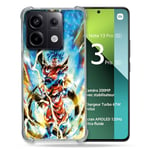 Cokitec Coque Renforcée pour Xiaomi Redmi Note 13 Pro 5G Manga Dragon Ball Sangoku Blanc